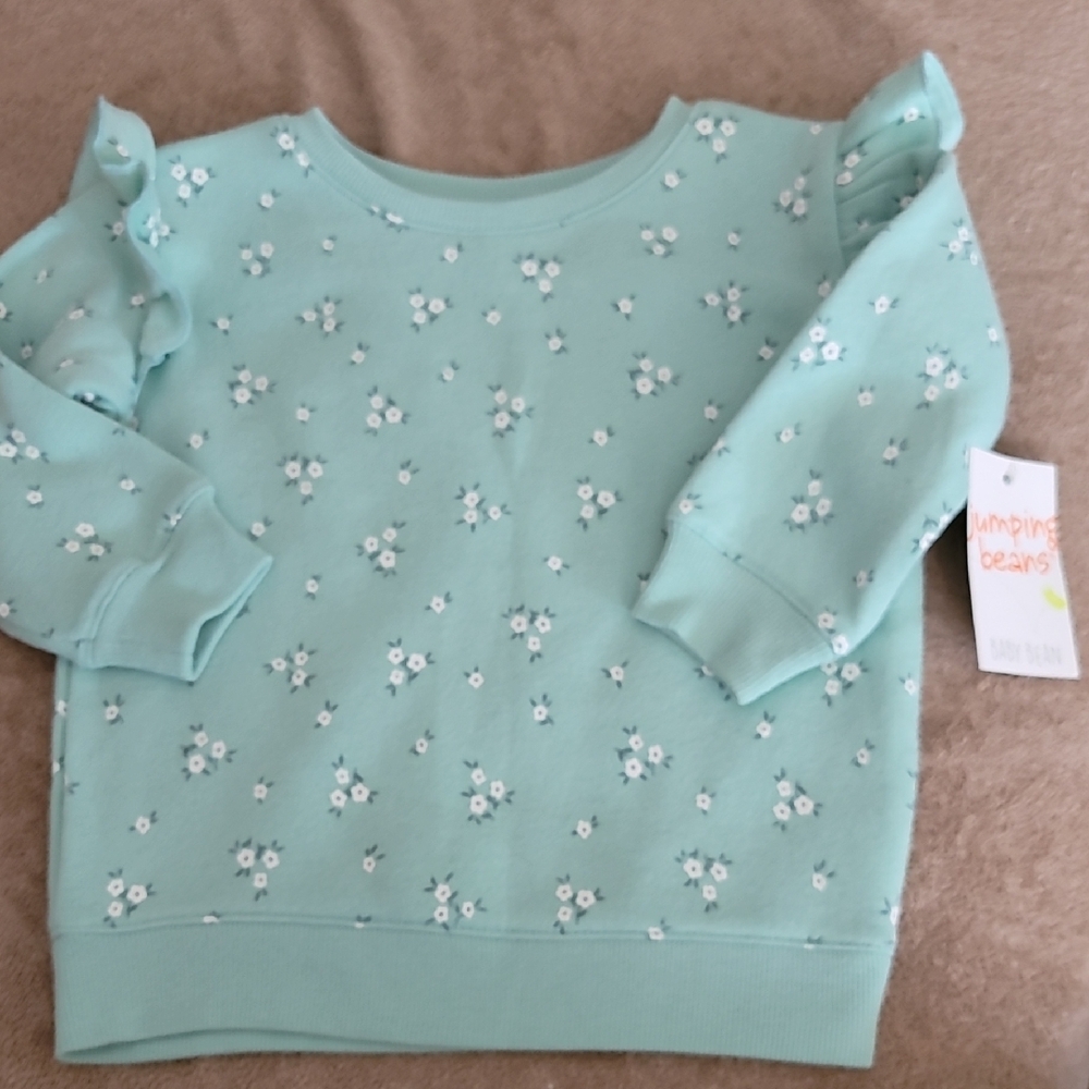 Jumping Beans Mint Floral Kids Top